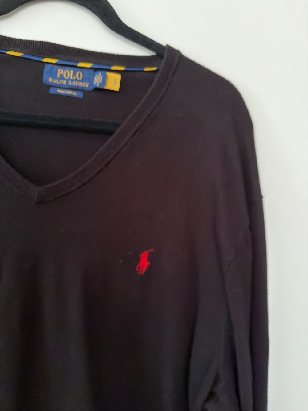 Polo Ralph Lauren Pima Cotton V-neck Men’s Pullover Sweater - XL - Picture 2 of 7